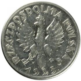 Obrazek 2 dla: 1 złoty 1925 Kobieta z kłosami II RP Londyn