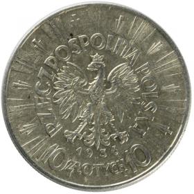 Obrazek 2 dla: 10 złotych 1936 Józef Piłsudski II RP Warszawa