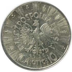 Obrazek 2 dla: 10 złotych 1936 Józef Piłsudski II RP Warszawa