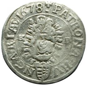 Obrazek 2 dla: 3 krajcary 1678 Leopold I Habsburg Węgry Krzemnica