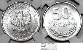 Obrazek dla: 50 groszy 1957 GRADING NGC