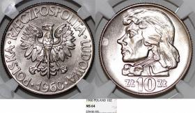 Obrazek dla: 10 zł 1960 Tadeusz Kościuszko GRADING NGC