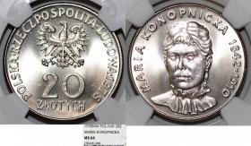 Obrazek dla: 20 złotych 1978 Maria Konopnicka GRADING NGC