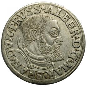 Obrazek dla: Trojak 1540 Albrecht Hohenzollern Księstwo Pruskie Królewiec