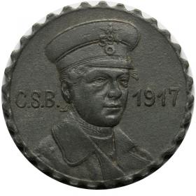 Obrazek 2 dla: 15 fenigów 1917 żeton tramwajowy Crefeld