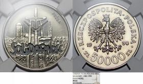 Obrazek dla: 50000 złotych 1990 Solidarność próba GRADING NGC