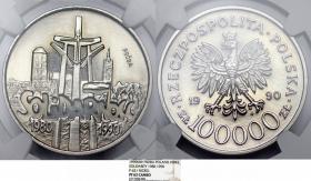 Obrazek dla: 100000 złotych 1990 Solidarność próba GRADING NGC