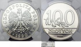 Obrazek dla: 100 złotych 1990 próba GRADING NGC