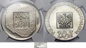 Obrazek dla: 20 złotych 1974 XXX lat PRL próba GRADING NGC