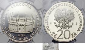 Obrazek dla: 20 złotych 1981 Kraków Barbakan PRÓBA GRADING NGC