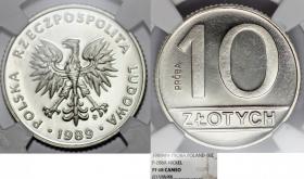 Obrazek dla: 10 złotych 1989 próba GRADING NGC