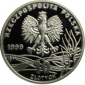 Obrazek 2 dla: 10 złotych 1999 Fryderyk Chopin 150 rocznica śmierci