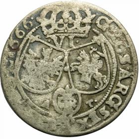 Obrazek 2 dla: Szóstak 1666 Jan Kazimierz Kraków