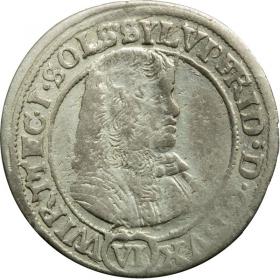 Obrazek dla: 6 krajcarów 1674 Sylwiusz Fryderyk Witemberski Księstwo Ziębicko  Oleśnickie Oleśnica