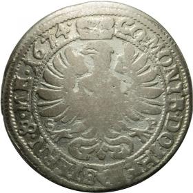 Obrazek 2 dla: 6 krajcarów 1674 Sylwiusz Fryderyk Witemberski Księstwo Ziębicko  Oleśnickie Oleśnica