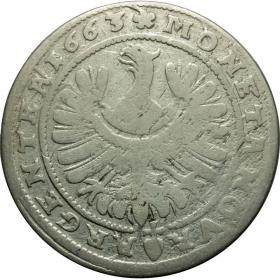 Obrazek 2 dla: 15 krajcarów 1663 Ludwik II Brzeski Księstwo Brzesko  Legnicko  Wołowskie Brzeg