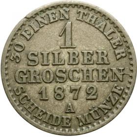 Obrazek 2 dla: 1 silber grosz 1872 Wilhelm I Hohenzollern Prusy Berlin