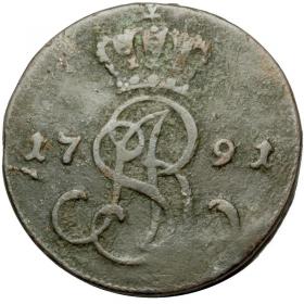 Obrazek dla: Grosz 1791 Stanislaw August Poniatowski Warszawa