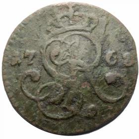 Obrazek 2 dla: Szeląg 1768 Stanisław August Poniatowski Kraków