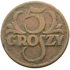 Obrazek dla: 5 groszy 1923 II RP Warszawa