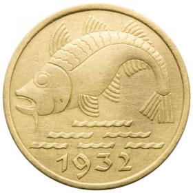 Obrazek 2 dla: 10 fenigów 1932 Wolne Miasto Gdańsk Dorsz