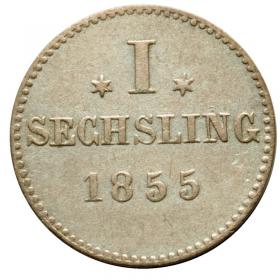 Obrazek dla: 1 sechsling 1855 Hamburg