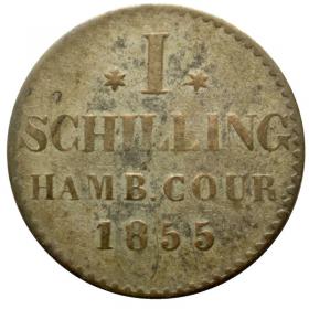 1 schilling 1855 Hamburg