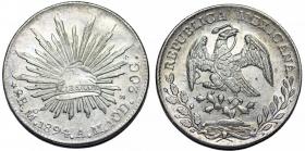 Obrazek dla: 8 reali 1894 MoAM Meksyk srebro