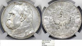 Obrazek dla: 10 złotych 1934 Józef Piłsudski srebro AU 53