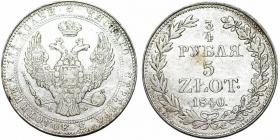 Obrazek dla: 5 złotych 3/4 rubla 1840 Warszawa