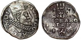 Obrazek dla: Trojak 1599 Zygmunt III Waza Wschowa