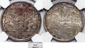 Obrazek dla: Gulden 1923 Wolne Miasto Gdańsk MS 63