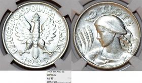 Obrazek dla: 2 złote 1925 Kobieta z Kłosami AU 55