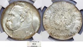 Obrazek dla: 10 złotych 1939 Józef Piłsudski NGC MS 63