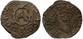 Obrazek dla: Szeląg 1633 Gustaw Adolf Elblag przebitka!