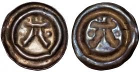 Obrazek dla: Brakteat Tąglim litera A z kulami