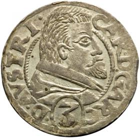 Obrazek dla: 3 krajcary 1618 Karol Austriacki Księstwo Nyskie Biskupów Wrocławskich Nysa