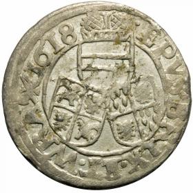 Obrazek 2 dla: 3 krajcary 1618 Karol Austriacki Księstwo Nyskie Biskupów Wrocławskich Nysa