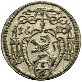 Obrazek dla: 1/2 krajcara 1680 Fryderyk Heski Księstwo Nyskie Biskupów Wrocławskich Nysa