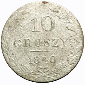 Obrazek dla: 10 groszy 1840 byłe Królestwo Polskie Warszawa
