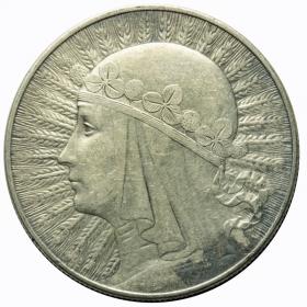 Obrazek dla: 10 złotych 1933 Głowa Kobiety II RP Warszawa