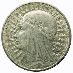 Obrazek dla: 10 złotych 1933 Głowa Kobiety II RP Warszawa
