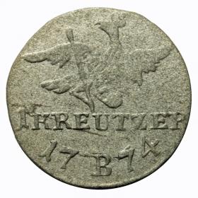 Obrazek 2 dla: 1 krajcar 1774 Fryderyk II Wielki Niemcy Wrocław