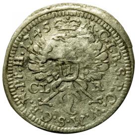 Obrazek 2 dla: 1 krajcar 1745 Fryderyk II Wielki Niemcy Bayereuth