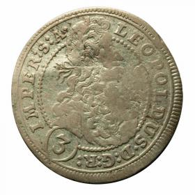 Obrazek dla: 3 krajcary 1701 Leopold I Habsburg Czechy Praga