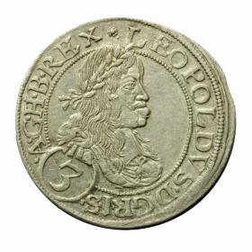 Obrazek dla: 3 krajcary 1664 Leopold I Habsburg Austria Wiedeń