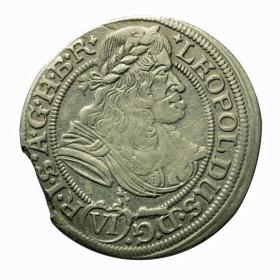 Obrazek dla: 6 krajcarów 1673 Leopold I Habsburg Śląsk Wrocław