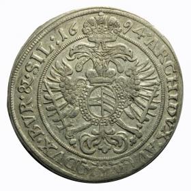 Obrazek 2 dla: 15 krajcarów 1694 Leopold I Habsburg Wrocław