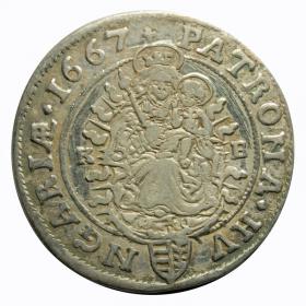 Obrazek dla: 6 krajcarów 1667 Leopold I Habsburg Węgry Krzeminca