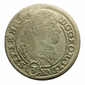 Obrazek dla: 3 krajcary 1661 Jerzy III Brzeski Księstwo Brzesko  Legnicko  Wołowskie Brzeg